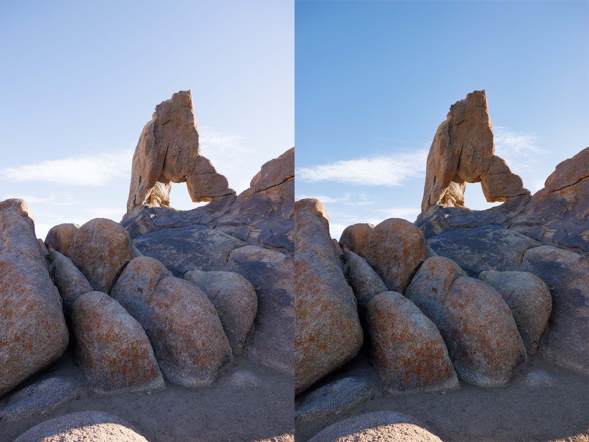 Before and after using Adjust Lighting tool in Topaz Labs Photo AI