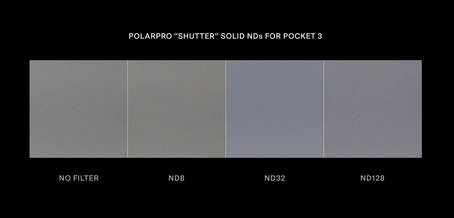 Color cast test for PolarPro "Shutter" solid NDs on the Pocket 3