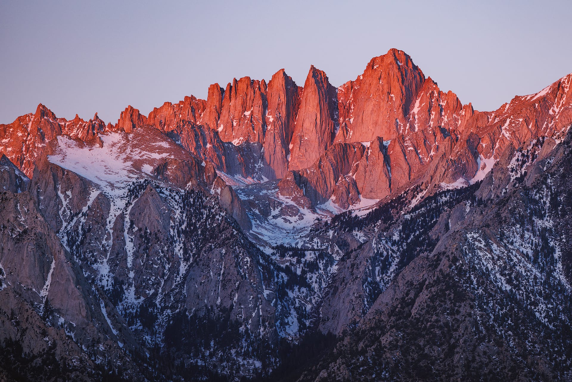 Eastern Sierra mountains at sunrise, 2022