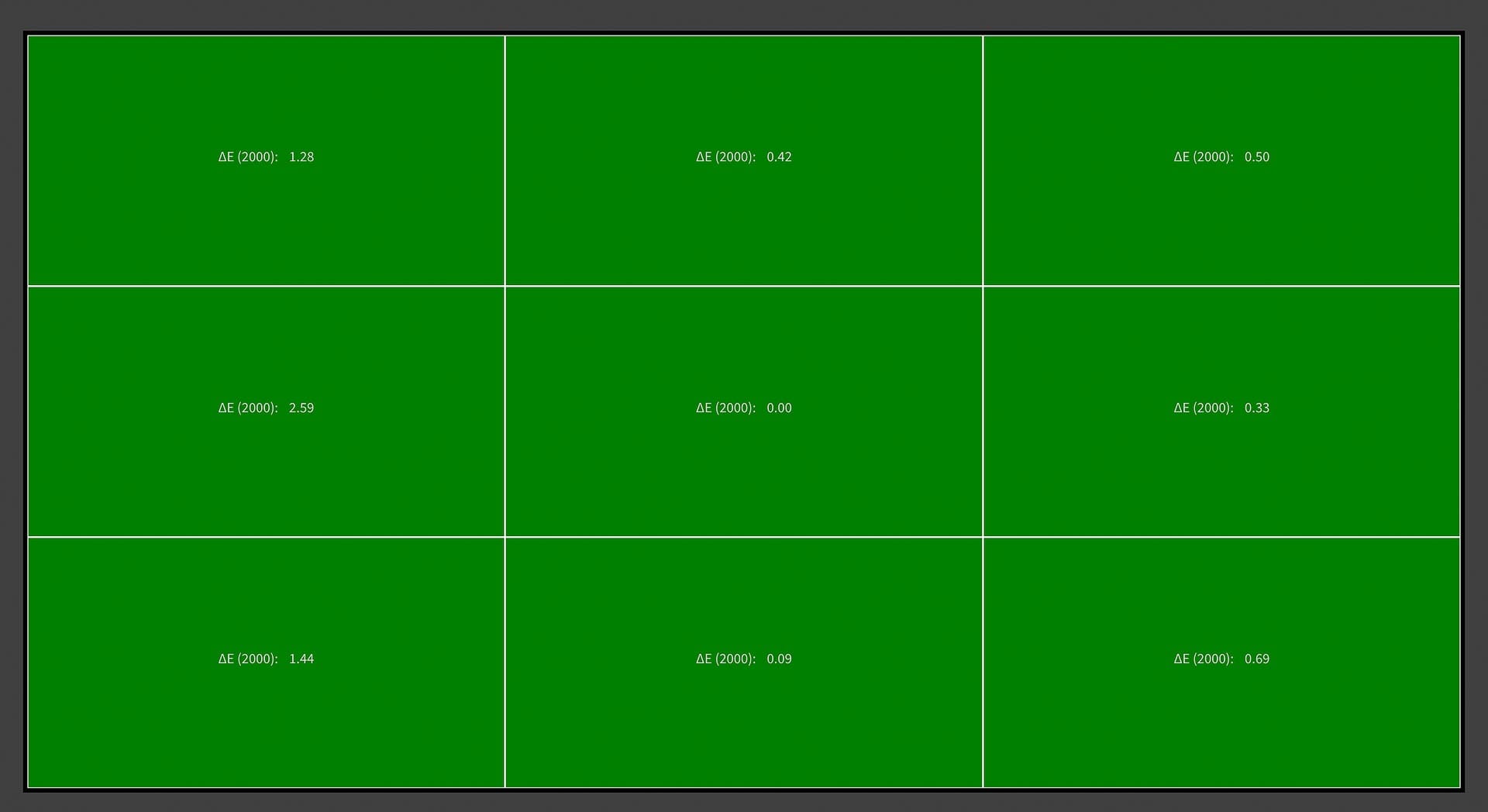 Brightness uniformity test with the Asus PA27DCE