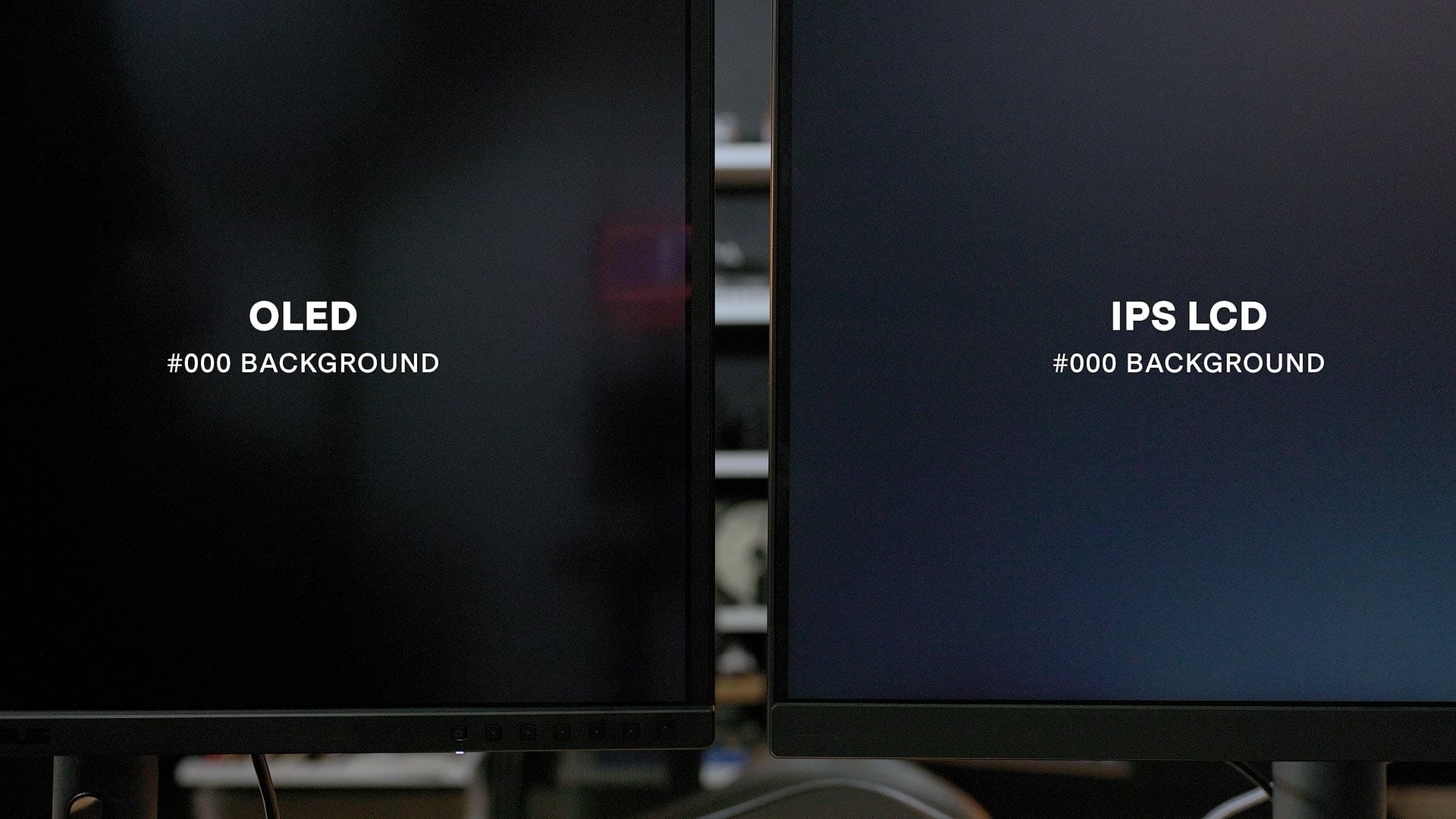 Black point of OLED compared to backlit IPS LCD