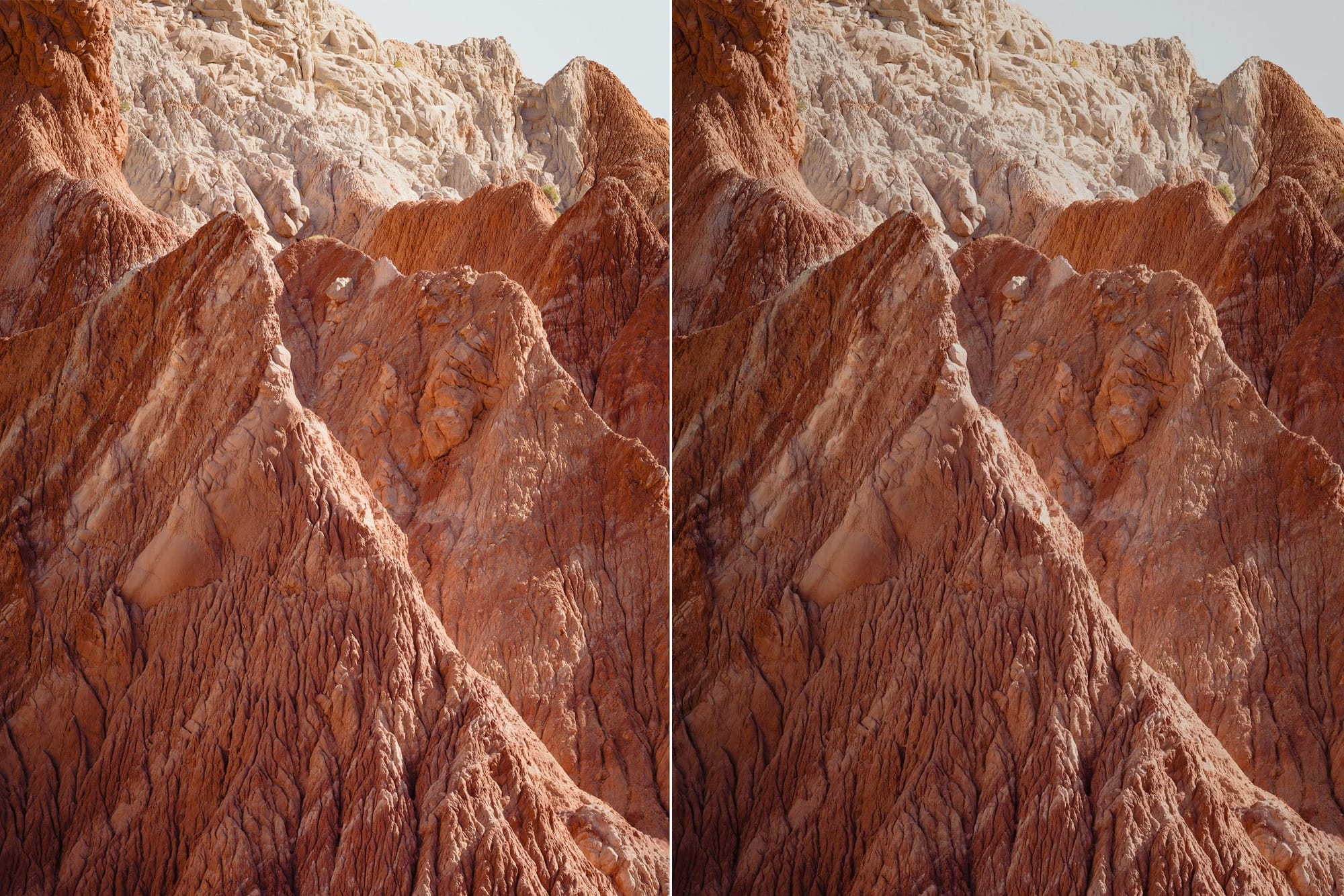 Original image (left), ChatGPT recommended edit for more natural color saturation (right)