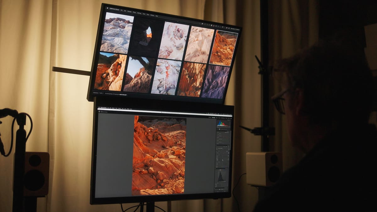 Editing photos on a second display in Adobe Lightroom Classic