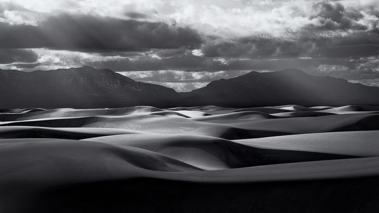 Editing black and white images from White Sands