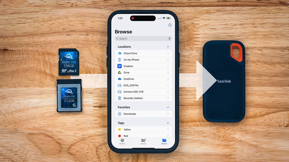 How to backup SD cards using an iPhone
